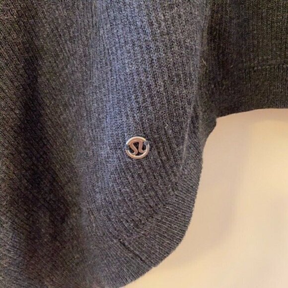 Lululemon open Cardigan Sweater Gray Cashmere 6 - Picture 8 of 9